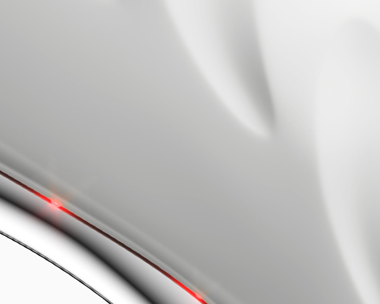 A cropped image of the Redefine on a diagonal with Red Light Therapy activated.