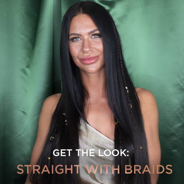 Straight hair with a braid