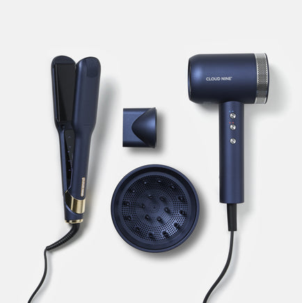 The Midnight Blue Wide Iron & The Airshot Pro Styling Set