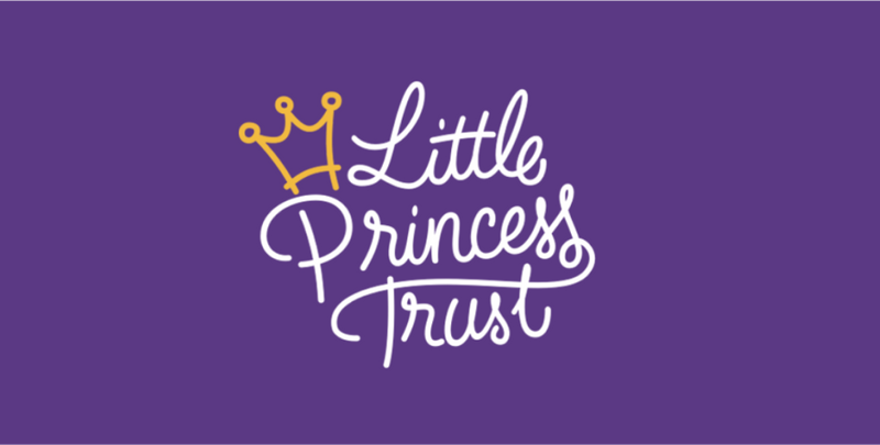 Little Princess Trust in white writing on a purple background 